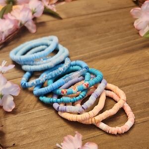 Handmade Clay Beaded Bracelet Set for Kids